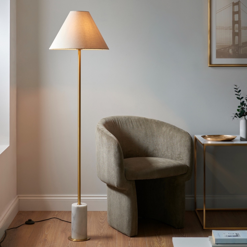 Endon 114209 - Lampa stojąca 1xE27/10W/230V beżowa/złota