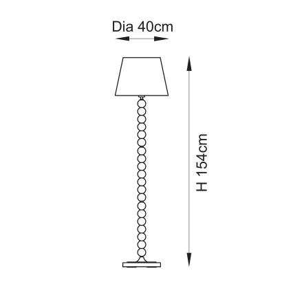 Endon 114632 - Lampa podłogowa HIGGLEDY 1xE27/10W/230V beżowy