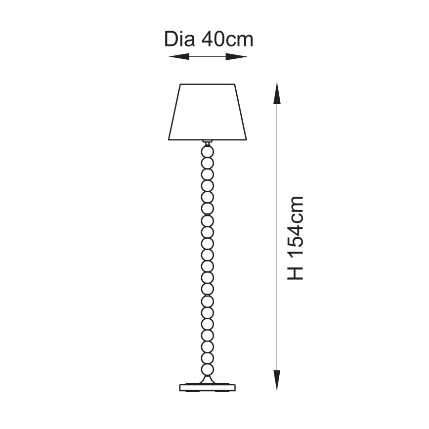 Endon 114632 - Lampa podłogowa HIGGLEDY 1xE27/10W/230V beżowy