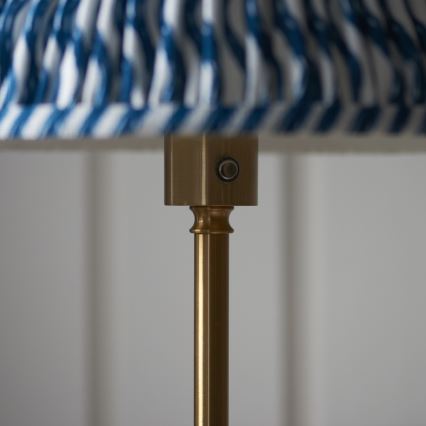 Endon 114778 - LED Ściemnialna akumulatorowa lampa podłogowa BURLEY LED/1,5W/5V mosiądz/niebieski