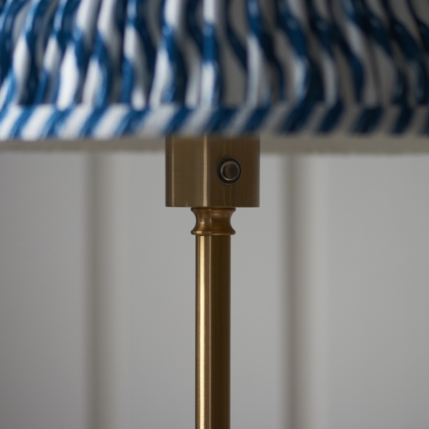 Endon 114778 - LED Ściemnialna akumulatorowa lampa podłogowa BURLEY LED/1,5W/5V mosiądz/niebieski