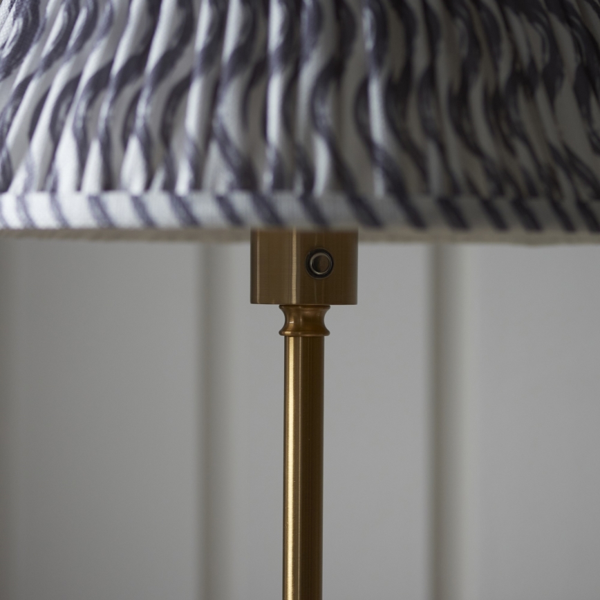 Endon 114785 - Lampa stojąca LED BURLEY, ściemnialna, ładowalna, 1,5W/5V, 3600 mAh, mosiądz/szary