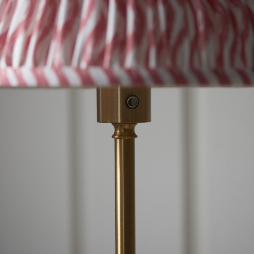 Endon 114786 - LED Ściemnialna akumulatorowa lampa podłogowa BURLEY LED/1,5W/5V mosiądz/różowy