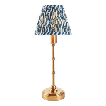 Endon 114796 - LED Ściemnialna akumulatorowa lampa stołowa BURLEY LED/1,5W/5V 3600 mAh mosiądz/niebieski