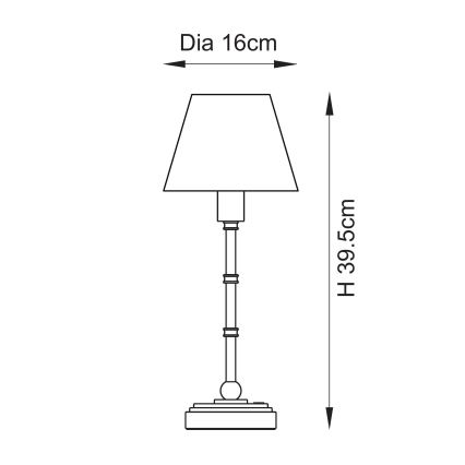 Endon 114800 - LED Ściemnialna akumulatorowa lampa stołowa BURLEY LED/1,5W/5V mosiądz/zielony