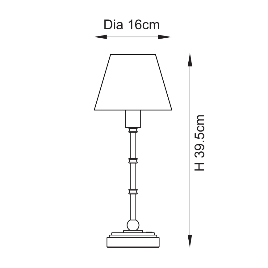 Endon 114800 - LED Ściemnialna akumulatorowa lampa stołowa BURLEY LED/1,5W/5V mosiądz/zielony
