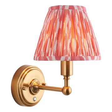 Endon 114817 - LED Ściemnialna akumulatorowa naścienna lampa BURLEY LED/1,5W/5V mosiądz/różowy