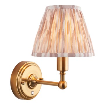 Endon 114831 - LED Ściemnialna akumulatorowa naścienna lampa BURLEY LED/1,5W/5V mosiądz/beżowy
