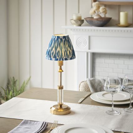 Endon 114846 - LED Ściemnialna akumulatorowa lampa stołowa MORTON LED/1,5W/5V 3600 mAh mosiądz/niebieska