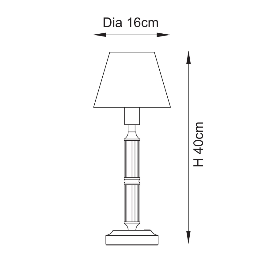Endon 114846 - LED Ściemnialna akumulatorowa lampa stołowa MORTON LED/1,5W/5V 3600 mAh mosiądz/niebieska