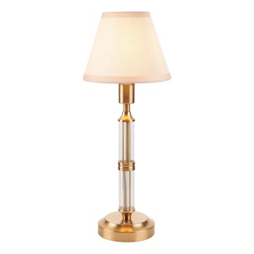 Endon 114849 - LED Ściemnialna akumulatorowa lampa stołowa MORTON LED/1,5W/5V 3600 mAh mosiądz/beżowa