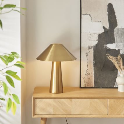 Endon 118685 - Lampa stołowa ISAK 1xE27/10W/230V złota