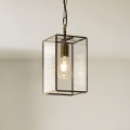 Endon 119142 - Żyrandol na łańcuchu HAMMOND 1xE27/10W/230V 17x17 cm mosiądz