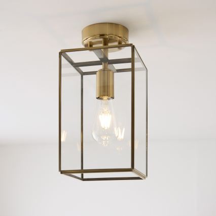 Endon 119143 - Przysufitowy żyrandol HAMMOND 1xE27/10W/230V mosiądz