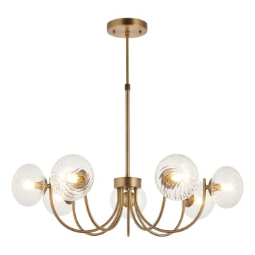 Endon 119224 - Żyrandol na lince HAGUE 7xG9/5W/230V mosiądz