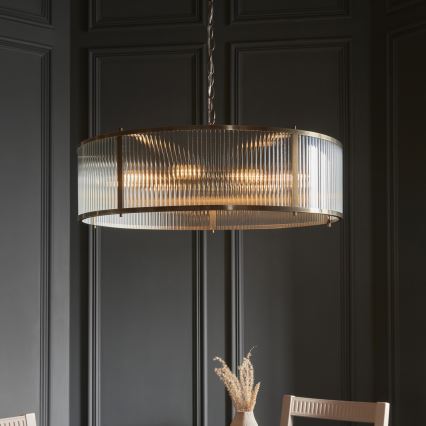 Endon 119455 - Żyrandol na łańcuchu RIDGETON 8xE14/7W/230V matowy chrom
