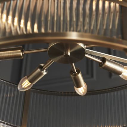 Endon 119456 - Żyrandol na łańcuchu RIDGETON 8xE14/7W/230V matowy chrom