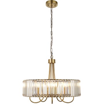 Endon 119610 - Żyrandol na łańcuchu VISCONTI 5xE14/6W/230V mosiądz