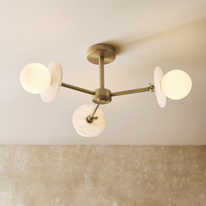 Endon 120036 - Żyrandol CERCHIO na pręcie, 3xG9/5W/230V, mosiądz