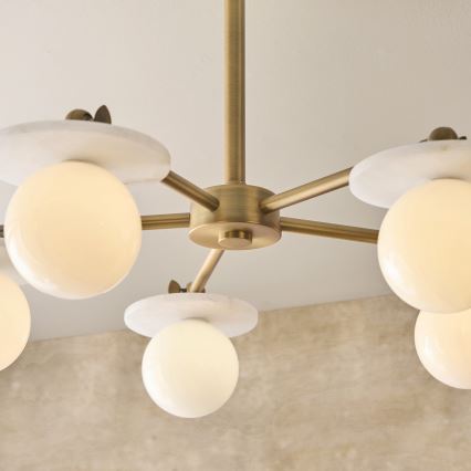 Endon 120037 - Żyrandol na pręcie CERCHIO 5xG9/5W/230V mosiądz