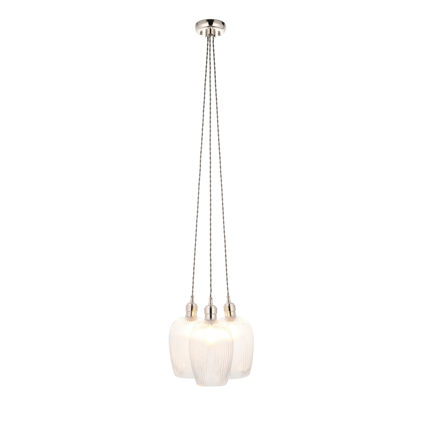 Endon 120652 - Żyrandol na linkach 3xE27/10W/230V chrom błyszczący