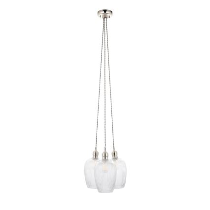 Endon 120652 - Żyrandol na linkach 3xE27/10W/230V chrom błyszczący