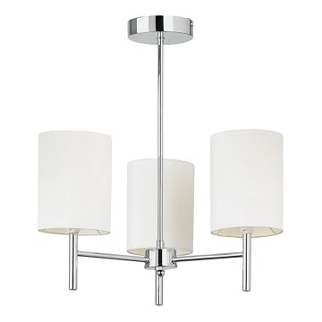 Endon 56642 - Żyrandol na drążku BRIO 3xE14/40W/230V chrom błyszczący/biały