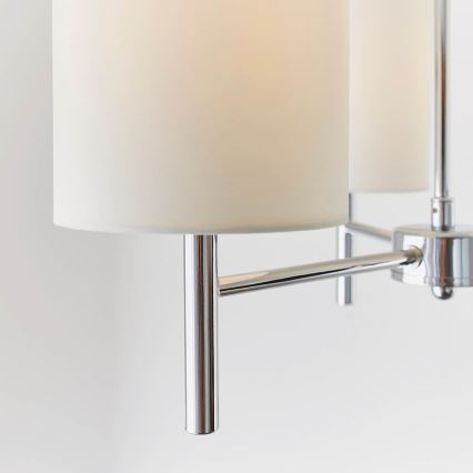Endon 56642 - Żyrandol na drążku BRIO 3xE14/40W/230V chrom błyszczący/biały