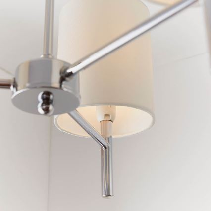 Endon 56642 - Żyrandol na drążku BRIO 3xE14/40W/230V chrom błyszczący/biały