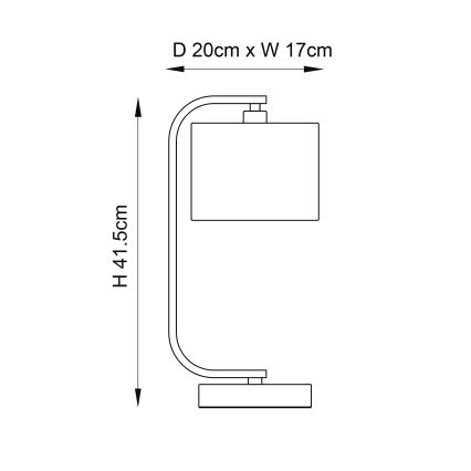 Endon 57917 - Ściemniana lampa stołowa CANNING 1xE14/40W/230V błyszczący chrom/biały