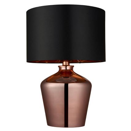 Endon 61149 - Lampa stołowa WALDORF 1xE27/10W/230V miedziany/czarny