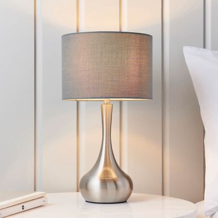 Endon 61192 - Regulowana lampa stołowa PICCADILLY 1xE14/40W/230V matowy chrom/szary