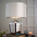 Endon 61198 - Lampa stołowa WALDORF 1xE27/10W/230V chrom błyszczący/biała