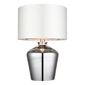 Endon 61198 - Lampa stołowa WALDORF 1xE27/10W/230V chrom błyszczący/biała
