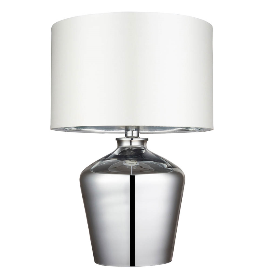 Endon 61198 - Lampa stołowa WALDORF 1xE27/10W/230V chrom błyszczący/biała