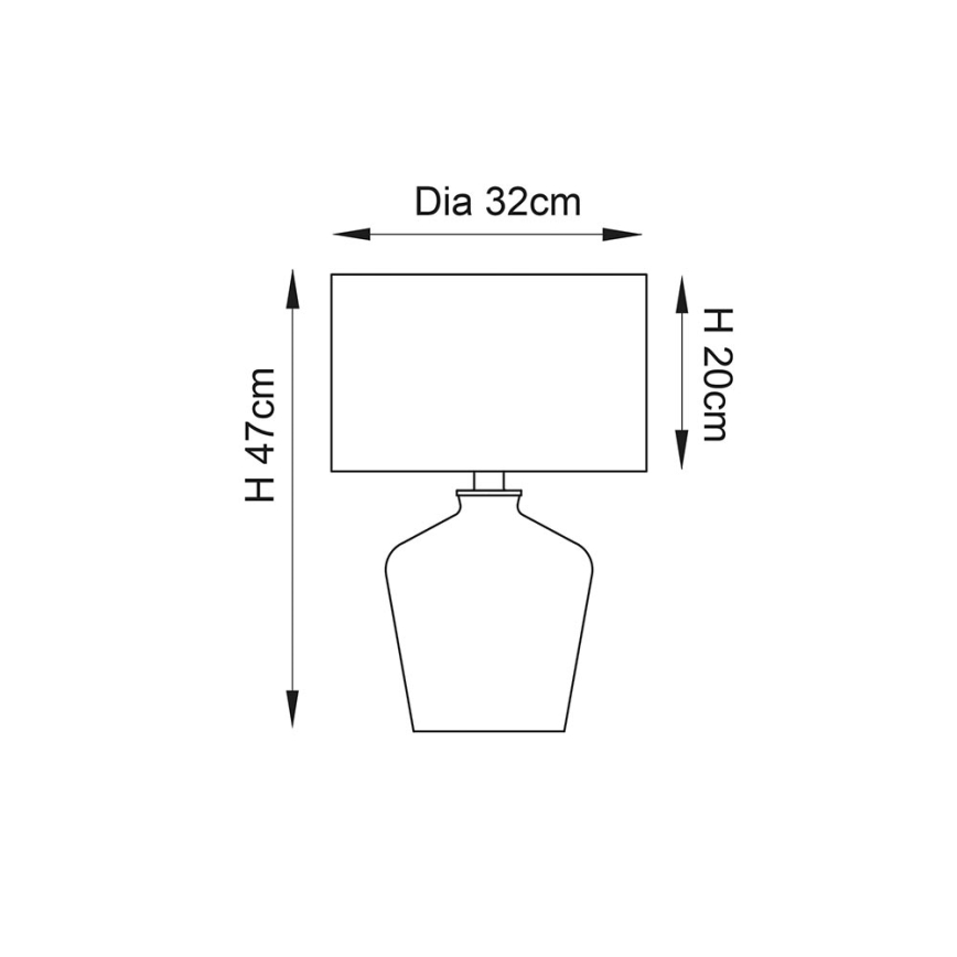 Endon 61198 - Lampa stołowa WALDORF 1xE27/10W/230V chrom błyszczący/biała