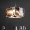 Endon 61294 - Żyrandol na łańcuchu CLOONEY 8xE14/40W/230V czarny/dym