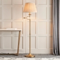 Endon 63621 - Lampa stojąca STANFORD 1xE27/60W/230V mosiądz/beżowy