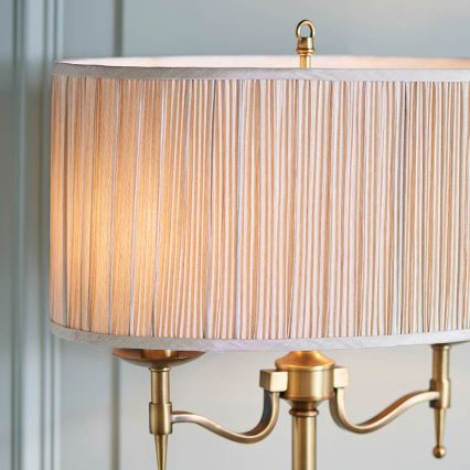 Endon 63648 - Lampa stołowa STANFORD 2xE14/40W/230V mosiądz/beżowa