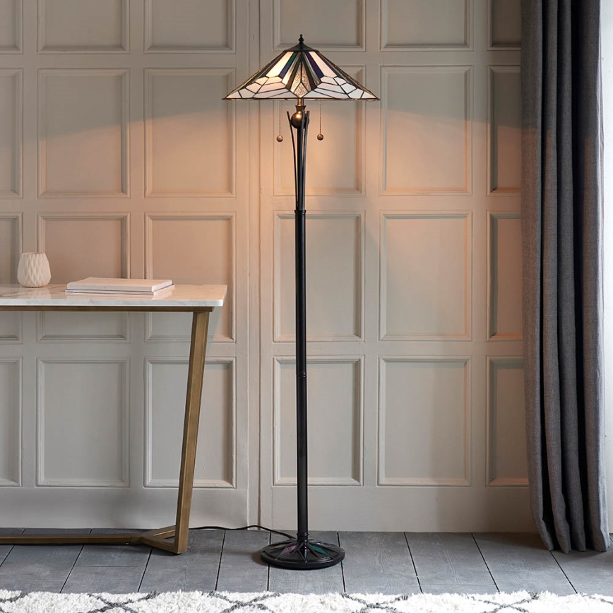 Endon 63934 - Lampa podłogowa ASTORIA 2xE27/60W/230V śr. 48 cm