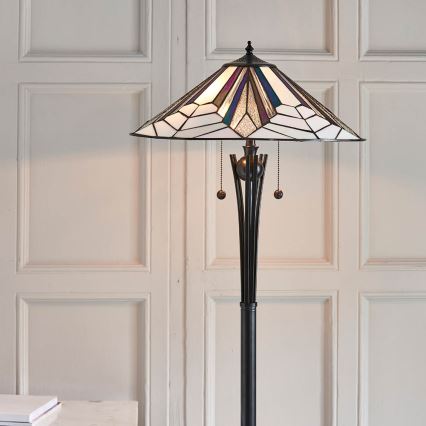 Endon 63934 - Lampa stojąca Tiffany ASTORIA 2xE27/60W/230V, śr. 48 cm