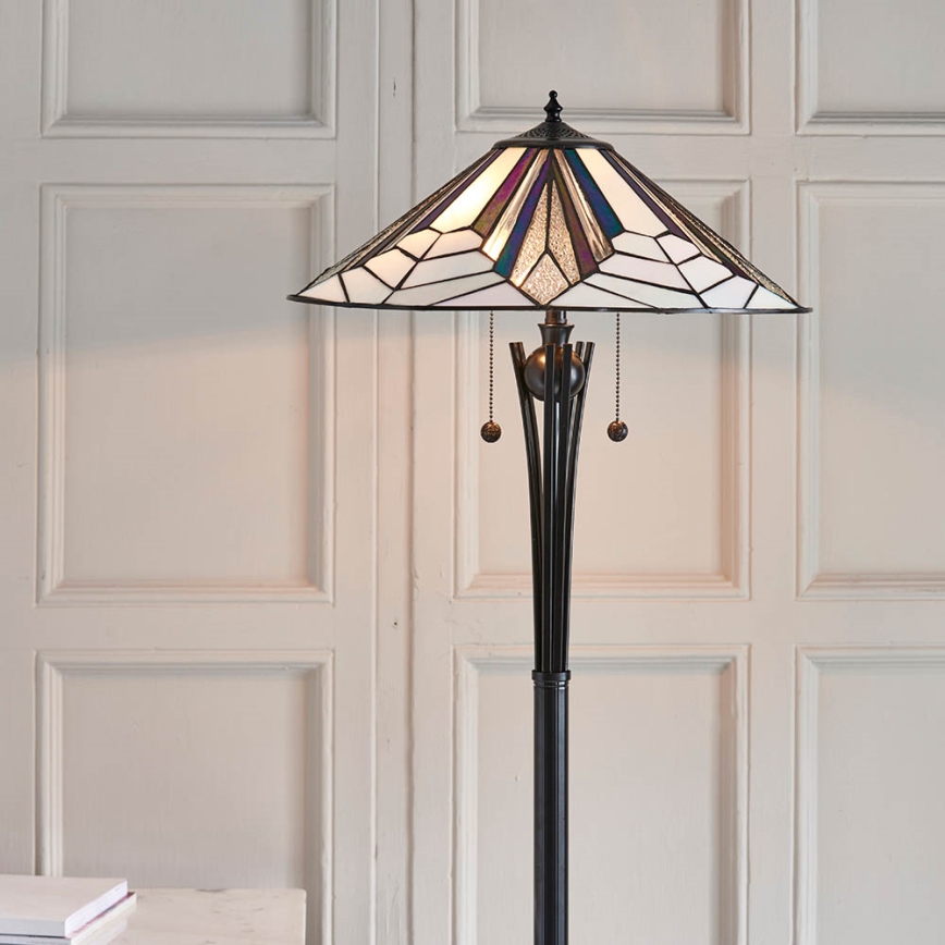 Endon 63934 - Lampa stojąca Tiffany ASTORIA 2xE27/60W/230V, śr. 48 cm