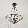 Endon 63936 - Żyrandol na łańcuchu Tiffany ASTORIA 3xE27/60W/230V śr. 48 cm