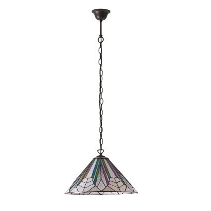 Endon 63937 - Żyrandol na łańcuchu Tiffany ASTORIA 1xE27/60W/230V śr. 40 cm