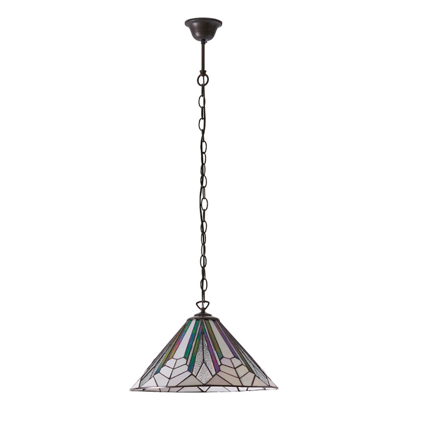 Endon 63937 - Żyrandol na łańcuchu Tiffany ASTORIA 1xE27/60W/230V śr. 40 cm