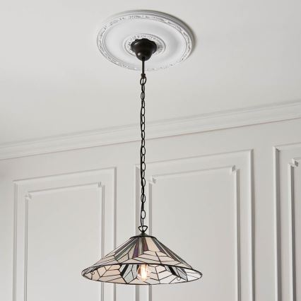 Endon 63938 - Żyrandol na łańcuchu Tiffany ASTORIA 1xE27/60W/230V śr. 48 cm