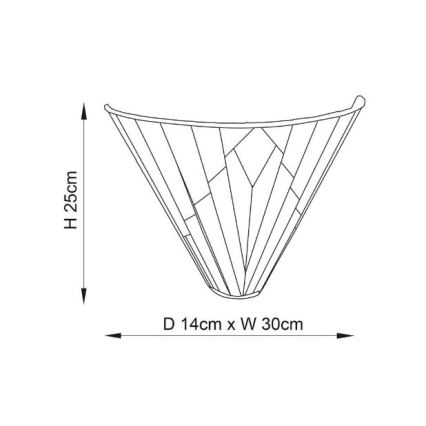 Endon 63940 - Kinkiet Tiffany ASTORIA 1xE14/40W/230V