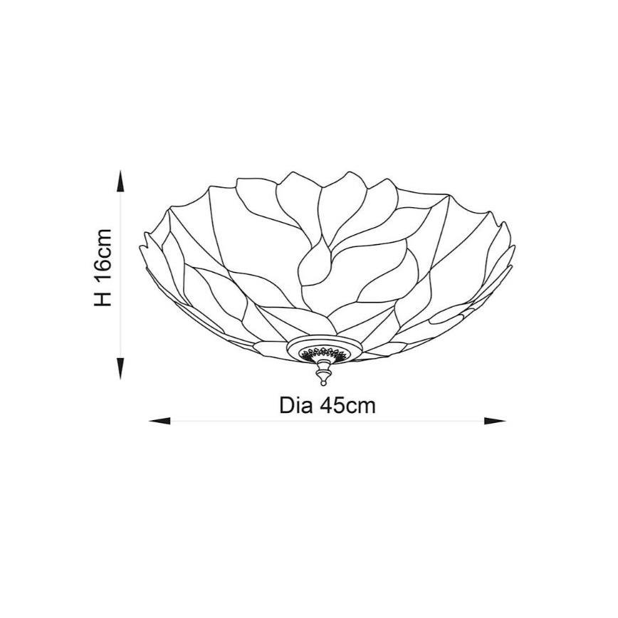 Endon 63960 - Oprawa sufitowa BOTANICA 2xE27/60W/230V śr. 45 cm