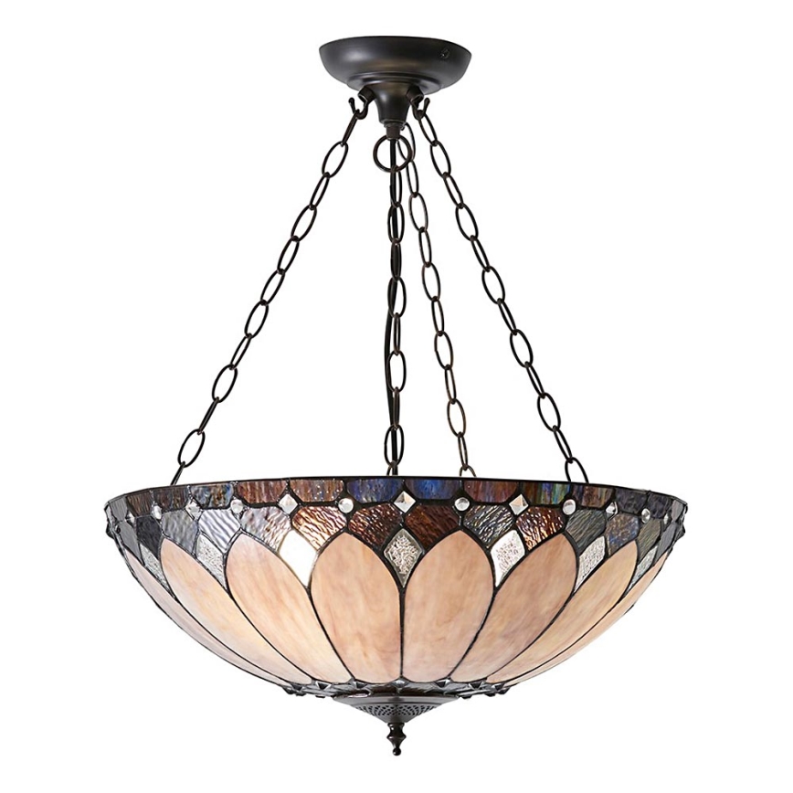 Endon 63976 - Żyrandol na łańcuchu BROOKLYN 3xE27/60W/230V śr. 50 cm