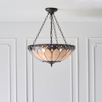 Endon 63976 - Żyrandol na łańcuchu BROOKLYN 3xE27/60W/230V średnica 50 cm